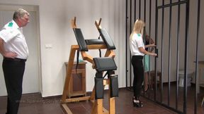 Miela gets caned at the prison