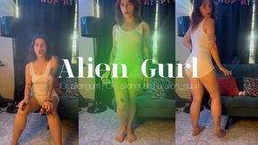 Smoking a Red Marlboro and showing off on my White Onezie | Alien Girl
