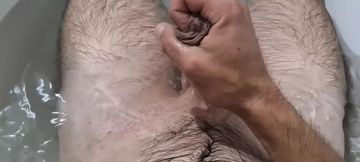 Jerk off and bath