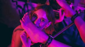 Sub Girl With Big Feet Locked To Spreader Bar For The Pleasure Of Her Goddess