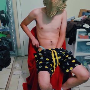 Very shy twink jerks off for you alone in thong cam