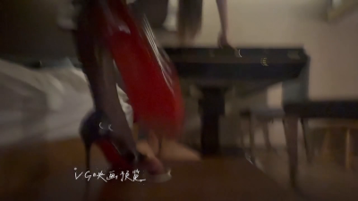 Click for gif CBT -Black high heels trampling the submissive
