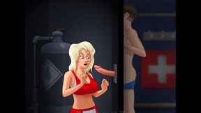 My stepsister Cassie blows me from a glory hole in Summertime Saga xxx