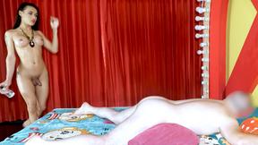 ”BBC Asian ladyboy fucking a guy ass pumping after Thai massage”