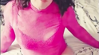 crossdressing juniper beri in pink