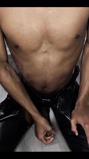 Stroking This Thick Black Cock in Full Scream Cosplay