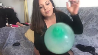 Balloon popping with cigarette