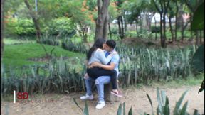 Snoop on a couple while they touch- Melanie Caceres - Porn in Spanish