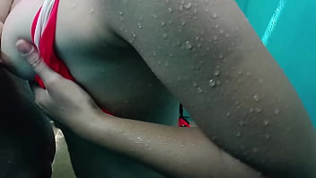 Sultry Latina MILF seduces tourist on nudist beach