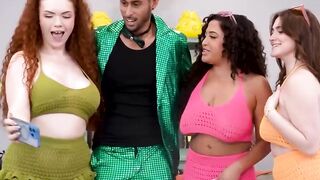 Interracial BFFs Share A Big Black Dick In Lesbian Threesome