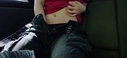 this ftm has a loud shaking whimpering orgasm in a parking lot