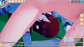 Erza lying mouthfuck (Koikatsu)