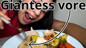 Giantess Vore Fetish: My tiny boyfriend ends up in my stomach