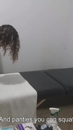 A real anal examination performed by a doctor.   Clip 1