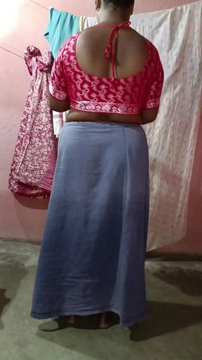 Yellow Saree Dropping Solo Sfw