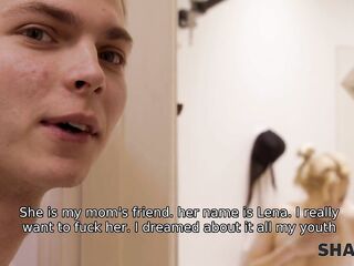 SHAME4K. Student enters washroom and meets stepmoms ally juicy and in nature's garb