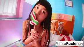 Marica's Sweet Candy Play - Naughty Japanese Babe Teases Tempts