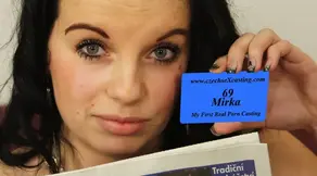 Mirka at her first porn casting
