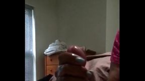 Biracial handjob with cumshot