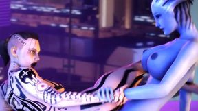 Blue Star 1 - Space Girl Licking And Finger The Asshole Of A Blue Alien