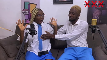 Hot teen amateur gets pussy fucked in explicit podcast interview gone wrong