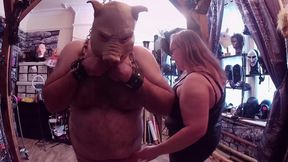 Part 1 :- Domina Satana and Satana's Piggy in the dungeon