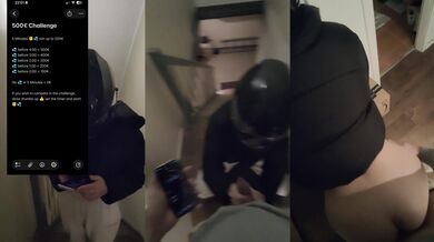 500€ challenge with delivery girl