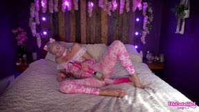 Plugged Kinky Kitten Edging in Giant Ball Gag