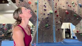 Sexy Rock Climber Girls Flashing Their Natural Tits at the Climbing Gym