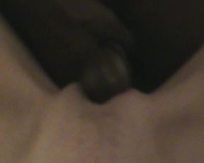 Black cock rubbing white pussy