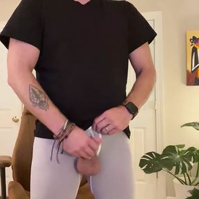 Fun jack-off session cumshot