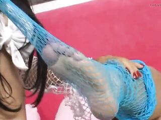 Lesbo foot banging joy!