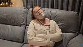 Full Sensory Deprivation - Posey Straitjacket with Tegaderm Blindfold and Gag