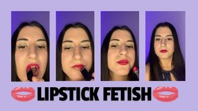 Red lips, moist and ready to tempt i paint them slowly, with soft, sensual storkes