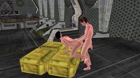 animated 3d gay cartoon porn - man fucking another man ass doggy style at space station