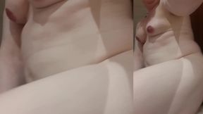 Transweekdayfurslut Shows Tits Ass and Cock in White Fakefurs