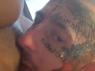 Up Close And Personal Pussy Licking Spitting and Slurping Nasty White Boy VS Ebony Step Mom