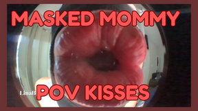 POV Masked Red Lip and Gloved Mommy Kisses You - Fisheye Lens