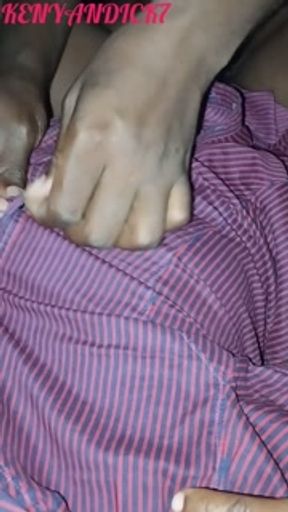 Hairy Creamy Ebony College Student Fucking with Boyfriend