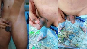 twink with small penis funny masturbating and pissing