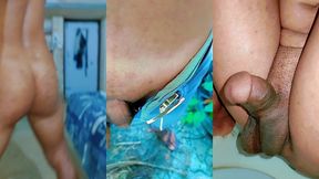 twink with small penis funny masturbating and pissing