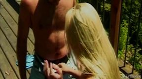 Blonde bombshell gets wet and wild with a sensual fuck on the molo - outdoor