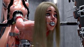 Slave Girls in Metal Bondage