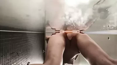 Teen's Wet and Wild Shower Play with Dildo