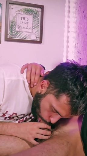 Camilo Brown Giving Intense Blowjob to Hot Twink Andres Zp Causing Massive Cumshots