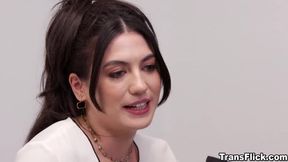 Ariel Demure fucking Megan Mistakes as she interview the new employee