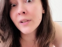 Brunette solo darling masturbating at home
