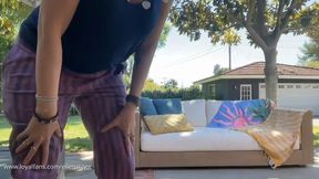 Hailey Rose from our Livestream BTS shoot outside