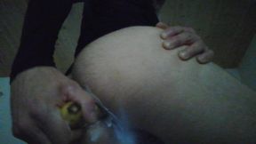 TS Takes Bananas in the Ass