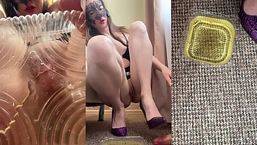 Rough Russian Mistress Pisses on Camera - Dirty Unwashed Pussy, Heel on Dildo & JOI Humiliation